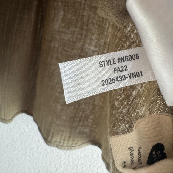 Madewell Lightspun Beachside Dolman Shirt Distant Surplus Green Boxy Crop Top - Picture 11 of 11